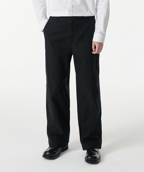 MUSINSA STANDARD（ムシンサスタンダード）の「バックサテンワイドオフィサーパンツ[ブラック]（その他パンツ・メンズ・その他・31/32/33/34/36/38/40/42/26/27/28/29/30）」の18枚目の写真