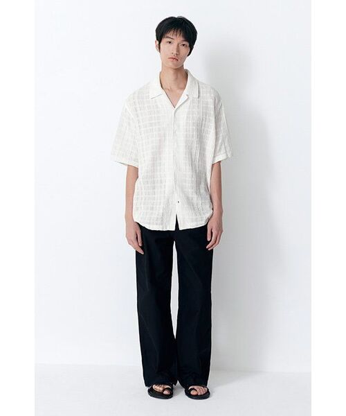 MUSINSA STANDARD（ムシンサスタンダード）の「バックサテンワイドオフィサーパンツ[ブラック]（その他パンツ・メンズ・その他・31/32/33/34/36/38/40/42/26/27/28/29/30）」の6枚目の写真