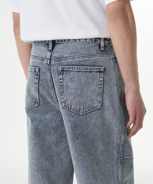 MUSINSA STANDARD（ムシンサスタンダード）の「パネルドニーワイドデニムパンツ [アシッドブルー]（デニムパンツ・メンズ・その他・38/26/27/28/29/36/34/32/30/31/33）」の6枚目の写真