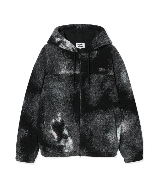 Wacky WiLLy（ワッキーウィリー）の「フリースパターンフードジャケットブラック（その他アウター・レディース・その他・SMALL/MEDIUM/LARGE/X-LARGE）」の2枚目の写真