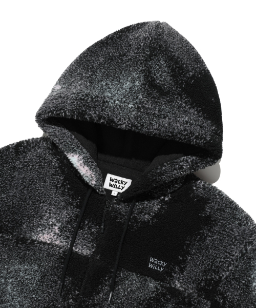 Wacky WiLLy（ワッキーウィリー）の「フリースパターンフードジャケットブラック（その他アウター・レディース・その他・SMALL/MEDIUM/LARGE/X-LARGE）」の4枚目の写真