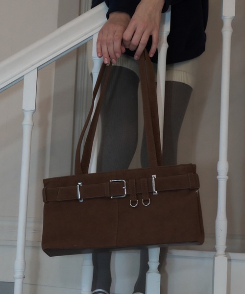 Birthday room（バースデイルーム）の「ベルトロングハンドルBAG / belt long handle bag（ショルダーバッグ・レディース・ブラック/ブラウン・FREE）」の9枚目の写真