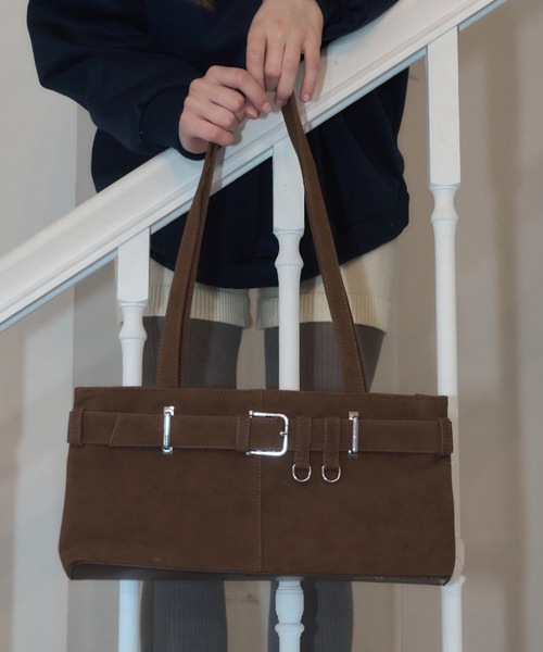 Birthday room（バースデイルーム）の「ベルトロングハンドルBAG / belt long handle bag（ショルダーバッグ・レディース・ブラック/ブラウン・FREE）」の10枚目の写真