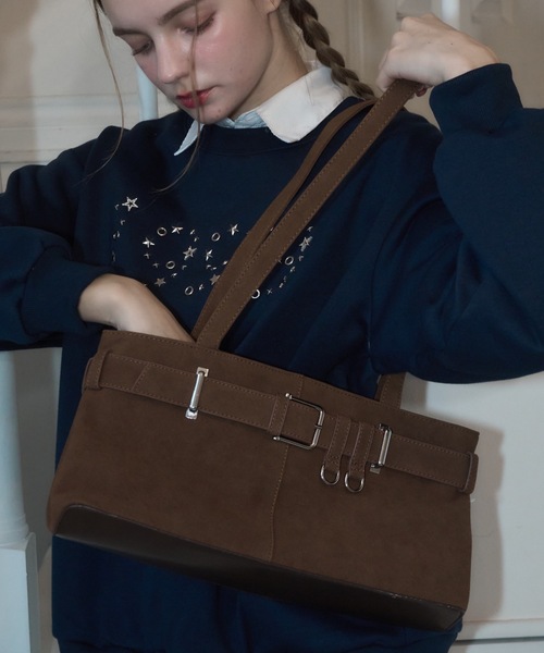 Birthday room（バースデイルーム）の「ベルトロングハンドルBAG / belt long handle bag（ショルダーバッグ・レディース・ブラック/ブラウン・FREE）」の14枚目の写真