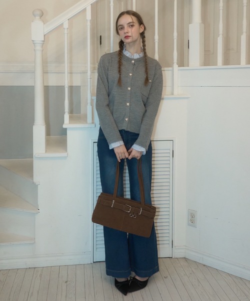 Birthday room（バースデイルーム）の「ベルトロングハンドルBAG / belt long handle bag（ショルダーバッグ・レディース・ブラック/ブラウン・FREE）」の7枚目の写真