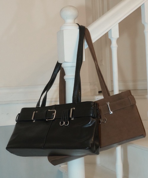 Birthday room（バースデイルーム）の「ベルトロングハンドルBAG / belt long handle bag（ショルダーバッグ・レディース・ブラック/ブラウン・FREE）」の19枚目の写真