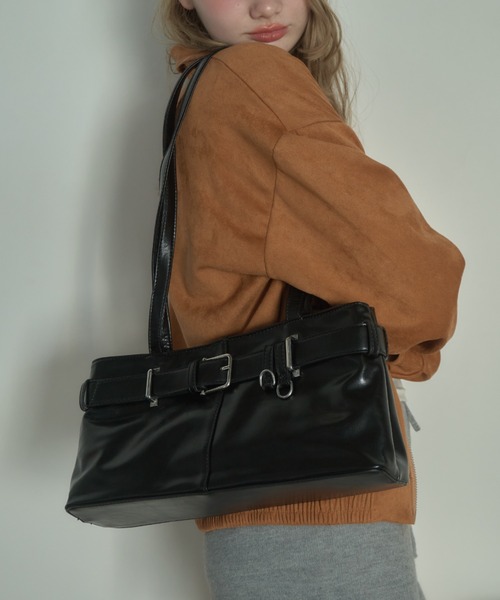 Birthday room（バースデイルーム）の「ベルトロングハンドルBAG / belt long handle bag（ショルダーバッグ・レディース・ブラック/ブラウン・FREE）」の17枚目の写真