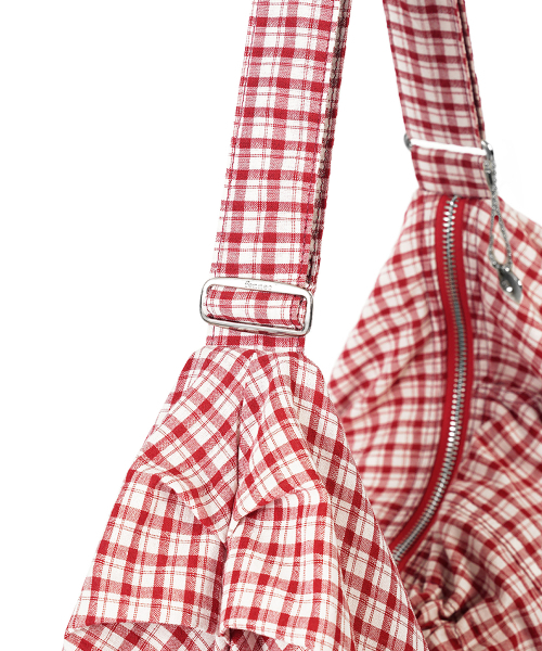FENNEC（フェネック）の「LASSIE BAG - CHECK RED（メッセンジャーバッグ・レディース・その他・FREE）」の7枚目の写真