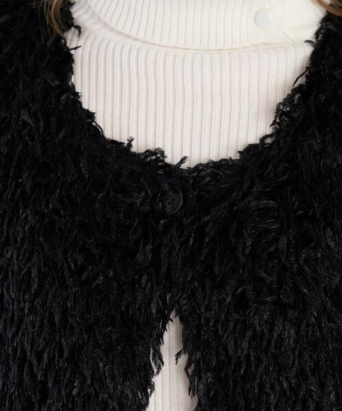To b. by agnes b.（トゥービーバイアニエスベー）の「ファンシー ヤーン ベスト（ベスト・レディース・ブラック・40/36/38）」の10枚目の写真