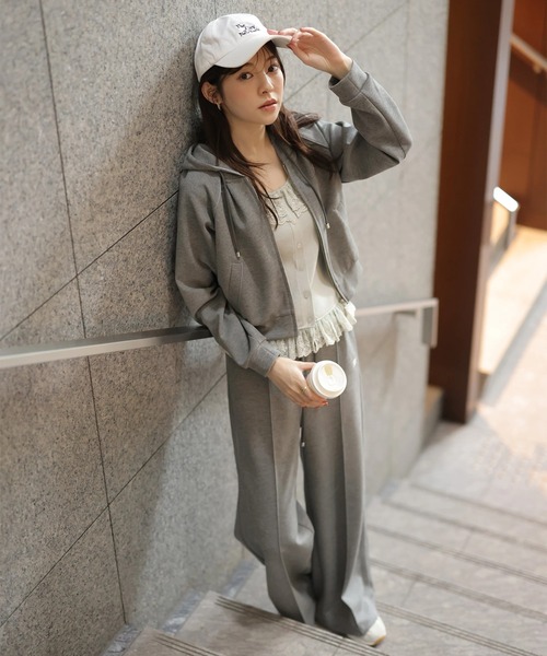 Rirandture（リランドチュール）の「クロップドラインフーディー（Tシャツ/カットソー・レディース・グレー・1/2）」の7枚目の写真