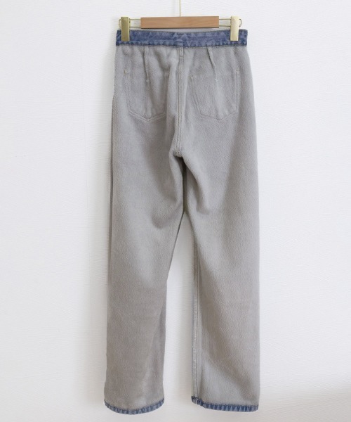 Miniministore(ミニミニストア)の「裏起毛デニムパンツウエスト調節ボタン付き(デニムパンツ・レディース・サックスブルー/インディゴブルー/チャコールグレー・L/XL/M)」の13枚目の写真