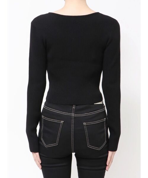 GYDA（ジェイダ）の「GGプレートlong sleeveニットトップス（ニット/セーター・レディース・ブラック/オフホワイト/その他1/シルバー・FREE）」の7枚目の写真