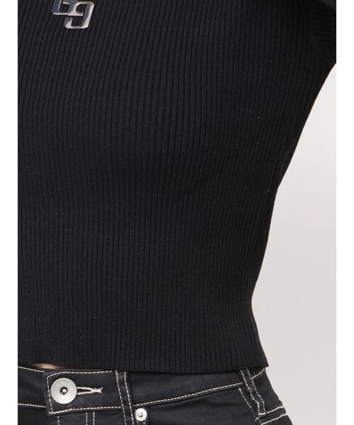 GYDA（ジェイダ）の「GGプレートlong sleeveニットトップス（ニット/セーター・レディース・ブラック/オフホワイト/その他1/シルバー・FREE）」の10枚目の写真