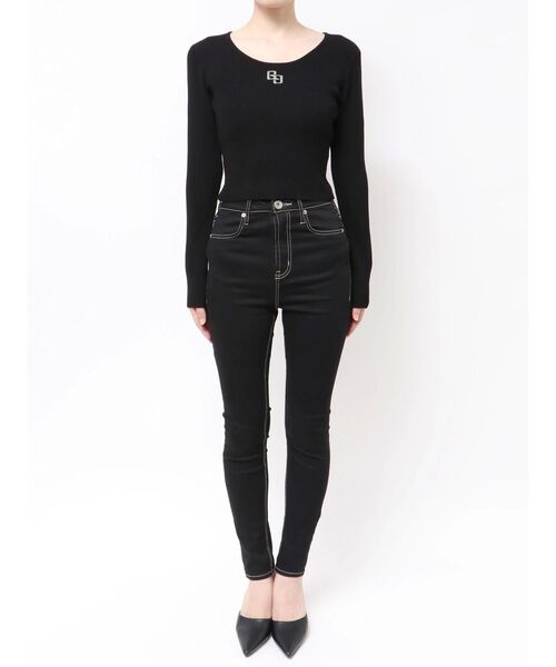 GYDA（ジェイダ）の「GGプレートlong sleeveニットトップス（ニット/セーター・レディース・ブラック/オフホワイト/その他1/シルバー・FREE）」の22枚目の写真