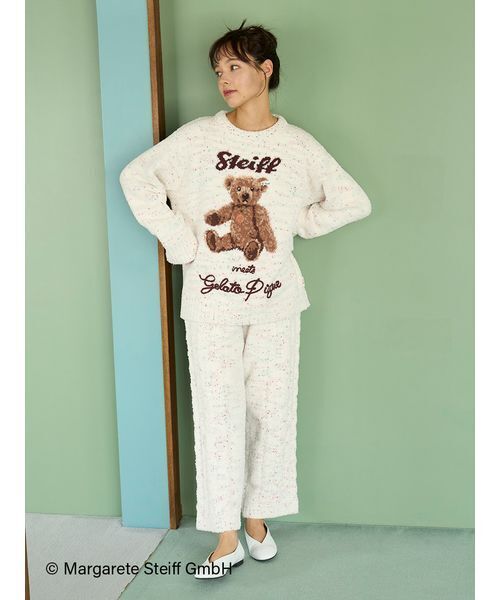ジェラートピケ steiff パウダーネップジャガードプルオーバー ロングパンツ gelato pique（ジェラートピケ） Steiff パウダーネップジャガードプル