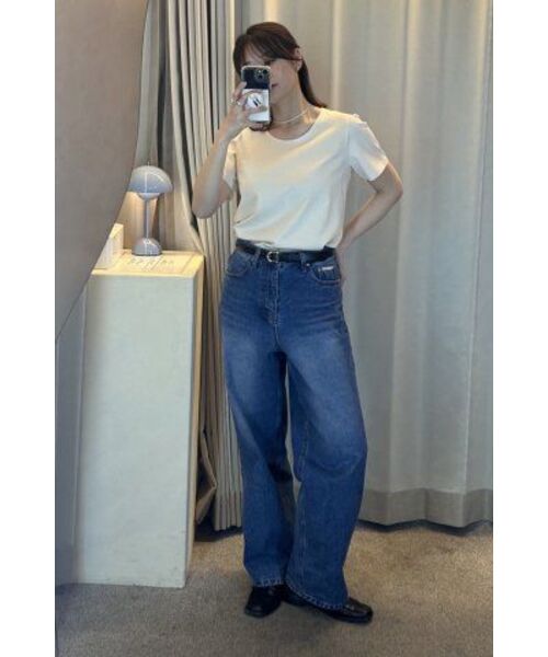 SIYAZU（シヤジュ）の「SIJN6058 ニュー ワイドデニム_Medium blue（デニムパンツ・レディース・ブルー・LARGE/MEDIUM/SMALL）」の6枚目の写真