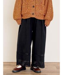 [吸湿発熱]裾レースペチパンツ