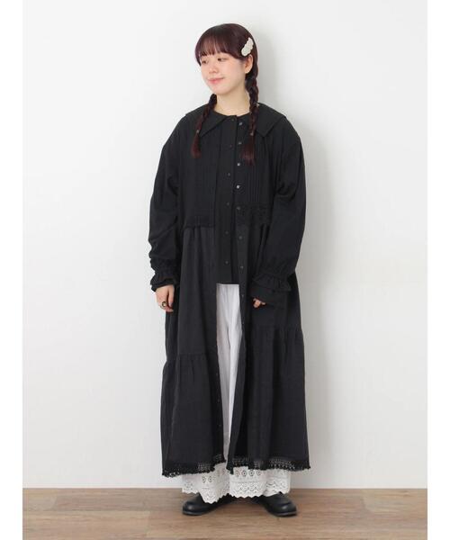 Samansa Mos2（サマンサ モスモス）の「[吸湿発熱]裾レースペチパンツ（その他パンツ・レディース・キナリ/ブラック/オフホワイト・F）」の10枚目の写真