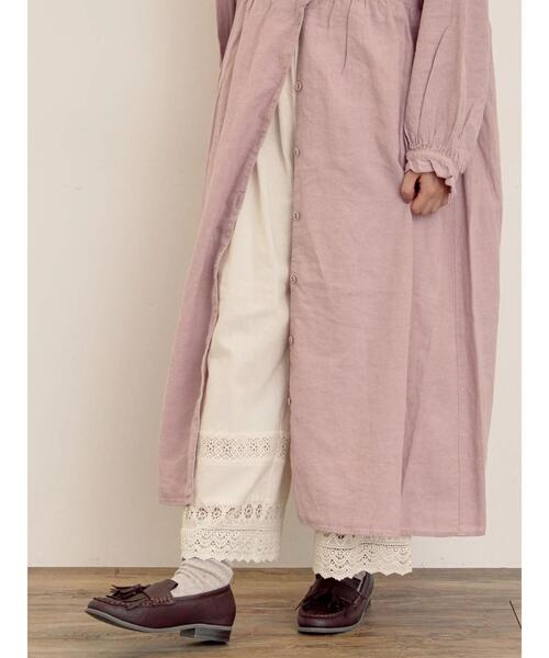 Samansa Mos2（サマンサ モスモス）の「[吸湿発熱]裾レースペチパンツ（その他パンツ・レディース・キナリ/ブラック/オフホワイト・F）」の12枚目の写真