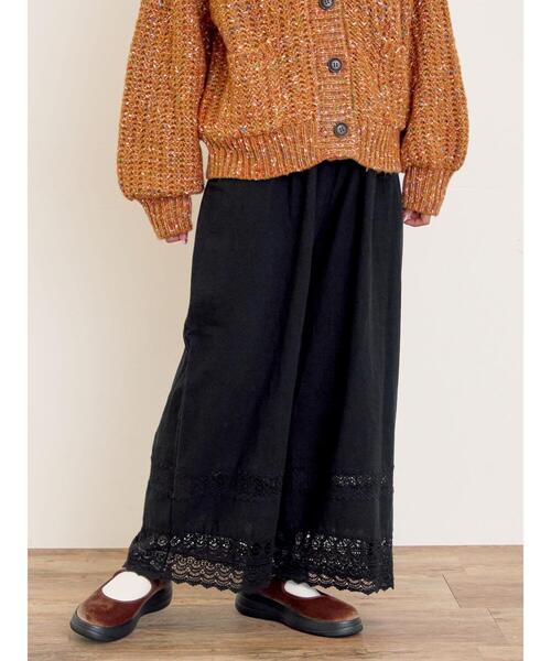 Samansa Mos2（サマンサ モスモス）の「[吸湿発熱]裾レースペチパンツ（その他パンツ・レディース・キナリ/ブラック/オフホワイト・F）」の20枚目の写真