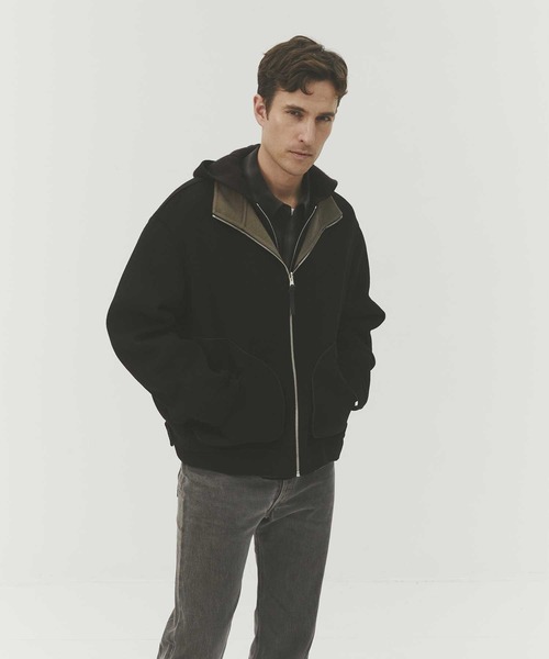 CASHMERE CASHMERE/カシミヤカシミヤ】CASHMERE REVERSIBLE STAND ZIP