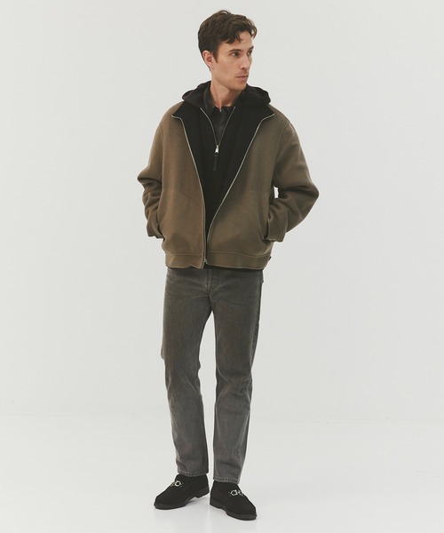 CASHMERE CASHMERE(カシミヤカシミヤ)の「【CASHMERE CASHMERE/カシミヤカシミヤ】CASHMERE REVERSIBLE STAND ZIP BLOUSON/カシミヤリバーシブルスタンドジップブルゾン(ブルゾン・レディース・ブラック/モカ・40)」の14枚目の写真
