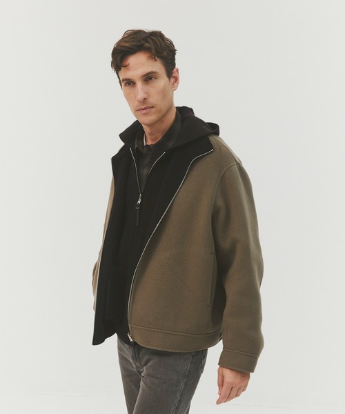 CASHMERE CASHMERE/カシミヤカシミヤ】CASHMERE REVERSIBLE STAND ZIP