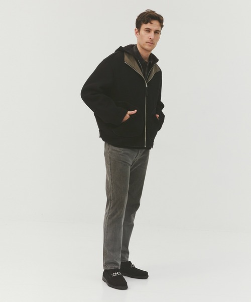 CASHMERE CASHMERE(カシミヤカシミヤ)の「【CASHMERE CASHMERE/カシミヤカシミヤ】CASHMERE REVERSIBLE STAND ZIP BLOUSON/カシミヤリバーシブルスタンドジップブルゾン(ブルゾン・レディース・ブラック/モカ・40)」の21枚目の写真