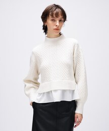 cloenc | 【手洗い可】ニットドッキングペプラムプルオーバー(ニット/セーター)