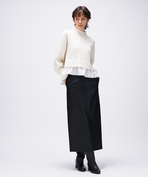 cloenc（クロエンス）の「【手洗い可】ニットドッキングペプラムプル