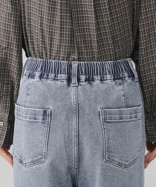 GLOBAL WORK(グローバルワーク)の「GOODデニムあったかイージーパンツ/599587(デニムパンツ・レディース・サックスブルー/ブルー・SMALL/MEDIUM/LARGE/X-SMALL)」の6枚目の写真