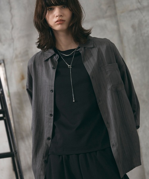 Confirm(コンファーム)の「【ZOZO限定】シャドウ ストライプ オーバーシャツ メンズ レディース ユニセックス(シャツ/ブラウス・メンズ・ブルー・M/L)」の1枚目の写真