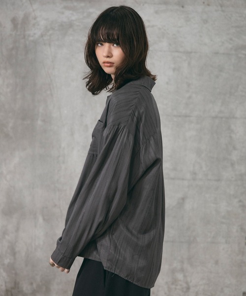 Confirm(コンファーム)の「【ZOZO限定】シャドウ ストライプ オーバーシャツ メンズ レディース ユニセックス(シャツ/ブラウス・メンズ・ブルー・M/L)」の3枚目の写真