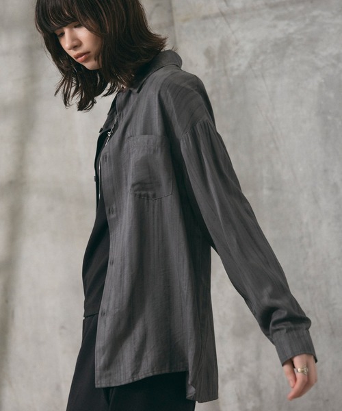 Confirm(コンファーム)の「【ZOZO限定】シャドウ ストライプ オーバーシャツ メンズ レディース ユニセックス(シャツ/ブラウス・メンズ・ブルー・M/L)」の6枚目の写真