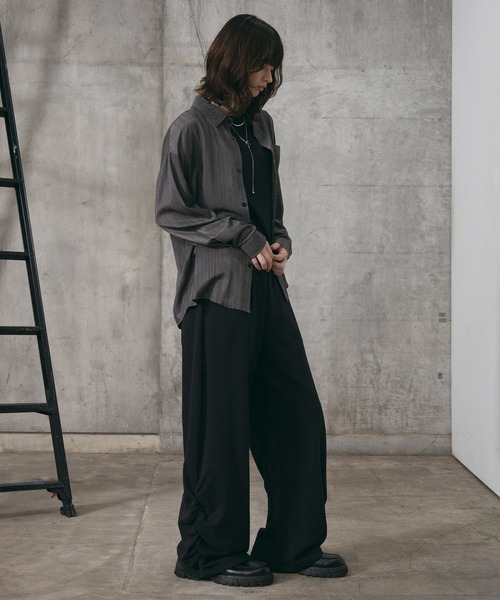 Confirm(コンファーム)の「【ZOZO限定】シャドウ ストライプ オーバーシャツ メンズ レディース ユニセックス(シャツ/ブラウス・メンズ・ブルー・M/L)」の8枚目の写真