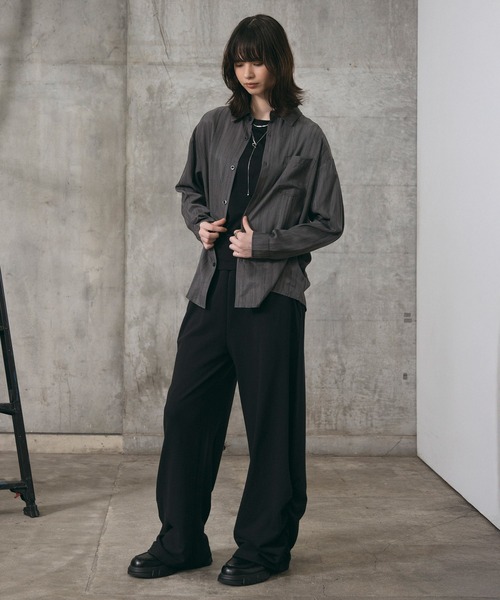 Confirm(コンファーム)の「【ZOZO限定】シャドウ ストライプ オーバーシャツ メンズ レディース ユニセックス(シャツ/ブラウス・メンズ・ブルー・M/L)」の7枚目の写真