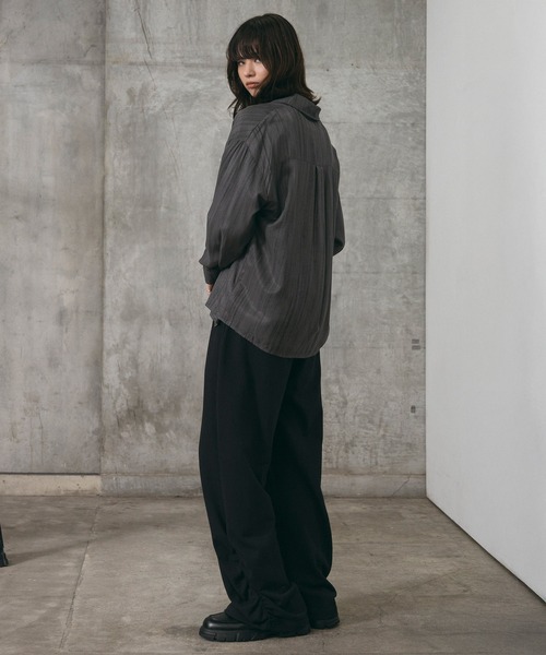 Confirm(コンファーム)の「【ZOZO限定】シャドウ ストライプ オーバーシャツ メンズ レディース ユニセックス(シャツ/ブラウス・メンズ・ブルー・M/L)」の9枚目の写真