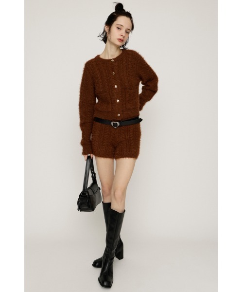 SLY(スライ)の「SHINY CABLE C/D シャイニー ケーブル カーディガン 秋服 冬服(カーディガン/ボレロ・レディース・アイボリー/グレー/ブラウン・FREE)」の20枚目の写真