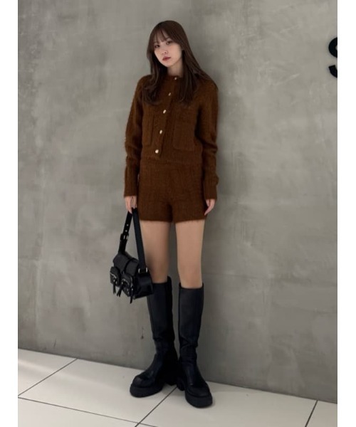 SHINY CABLE C/D シャイニー ケーブル カーディガン 秋服 冬服