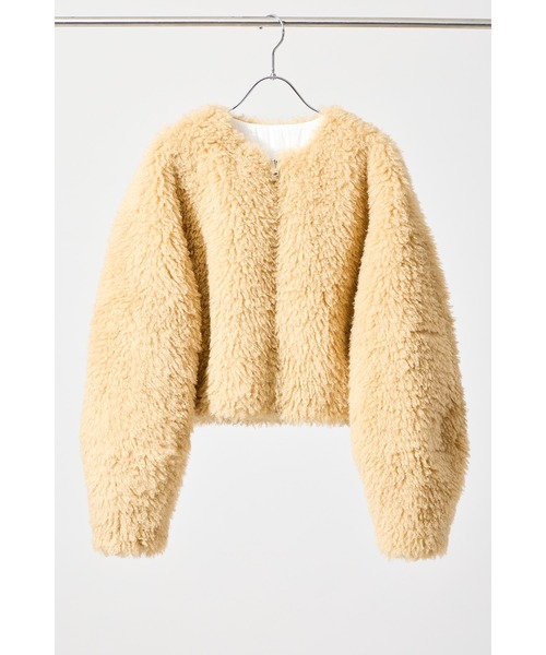 VERSEAU チベットラムリバーシブルブルゾン VERSEAU / ヴェルソー 】 チベットラムリバーシブルブルゾン 23720205