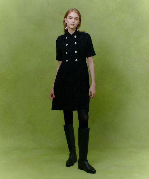 LOULOU WILLOUGHBY】ニットツィードワンピース（ワンピース）｜LOULOU