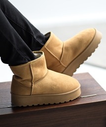 HUG.U（ハグユー）の「『 ショート丈 』あったか ムートン風ブーツ（ブーツ）」