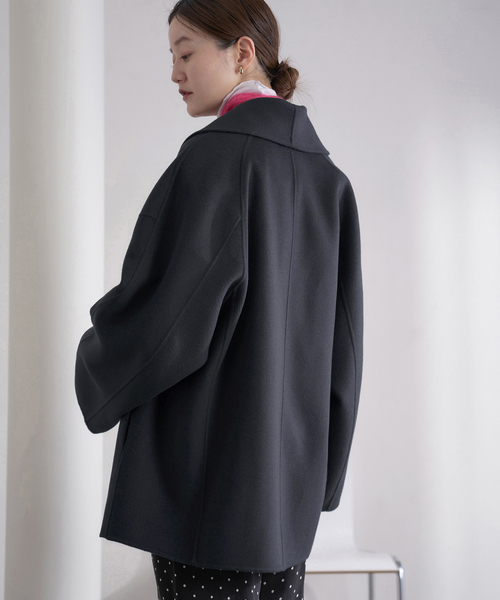 IENA（イエナ）の「《追加2》Super160 ショールカラーハーフコート（その他アウター・レディース・チャコールグレー/ブラウン/ベージュ・36/38）」の17枚目の写真