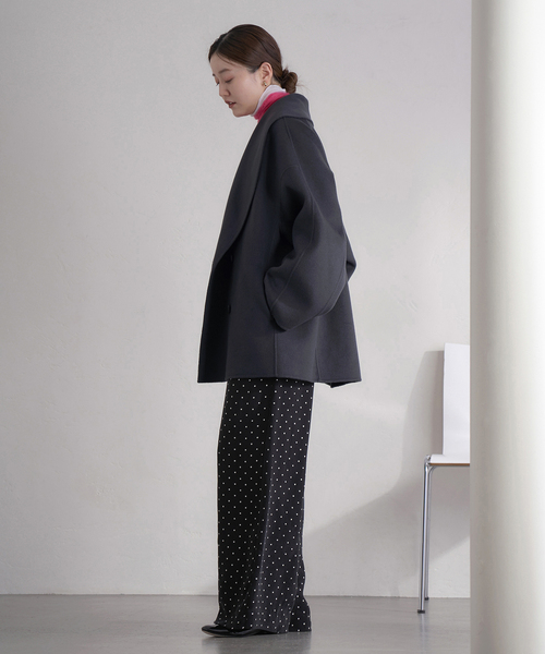 IENA（イエナ）の「《追加2》Super160 ショールカラーハーフコート（その他アウター・レディース・チャコールグレー/ブラウン/ベージュ・36/38）」の21枚目の写真