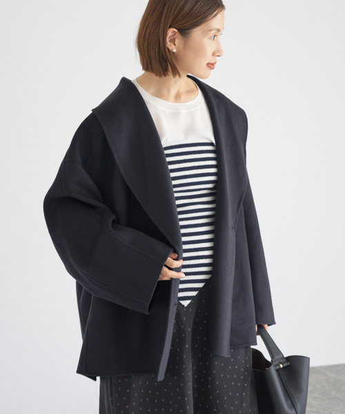 IENA（イエナ）の「《追加2》Super160 ショールカラーハーフコート（その他アウター・レディース・チャコールグレー/ブラウン/ベージュ・36/38）」の22枚目の写真