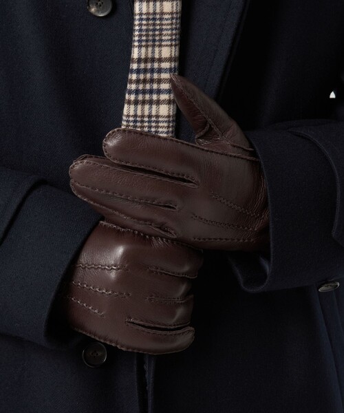 UNITED ARROWS（ユナイテッドアローズ）の「＜PIERO RESTELLI＞ディアスキン ラインド グローブ（手袋・メンズ・ダークブラウン/ブラック/ダークグリーン・8h/8/7h）」の5枚目の写真