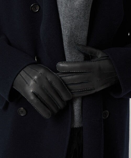 UNITED ARROWS（ユナイテッドアローズ）の「＜PIERO RESTELLI＞ディアスキン ラインド グローブ（手袋・メンズ・ダークブラウン/ブラック/ダークグリーン・8h/8/7h）」の4枚目の写真