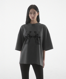 FANSHOW（ファンショー）の「WINGS BACK SLIT SHORT SLEEVE - PIGMENT BLACK（Tシャツ/カットソー）」