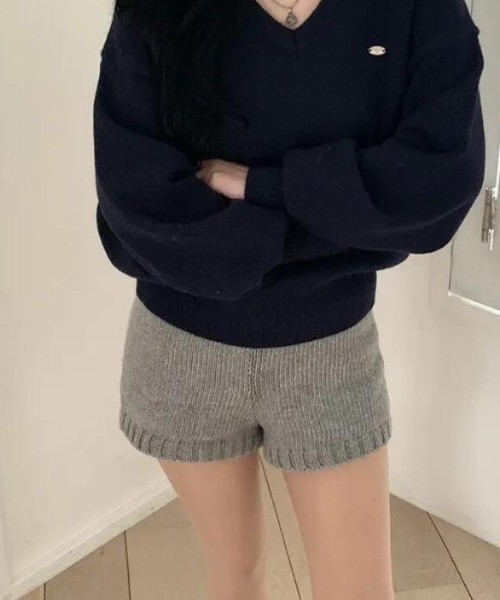 semplice(センプリチェ)の「ショートパンツ(その他パンツ・レディース・ブラック/グレー・F)」の5枚目の写真