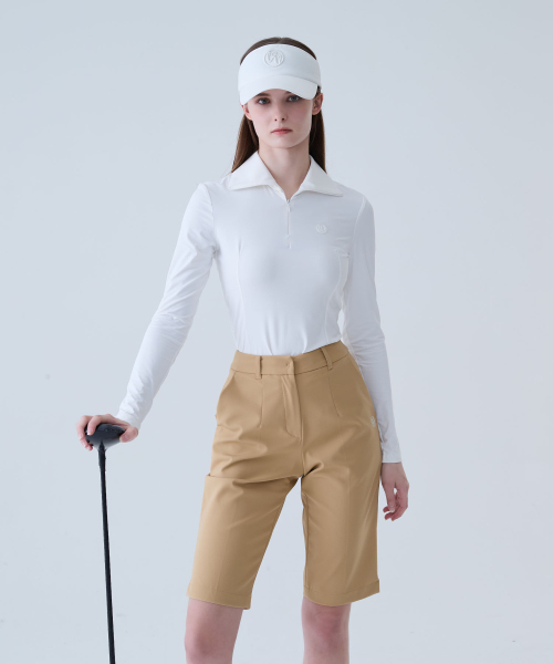LORDLOAR(ロードロアル)の「クールスリムジッパーカラーネックTシャツWHITE(ポロシャツ・レディース・その他・MEDIUM/LARGE/SMALL)」の2枚目の写真